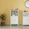 Basicwise White Bathroom Storage Cabinet with 2 Doors and 2 Open Shelves for Bedroom, Bathroom, and Vanity QI004025.WT - alternate 2
